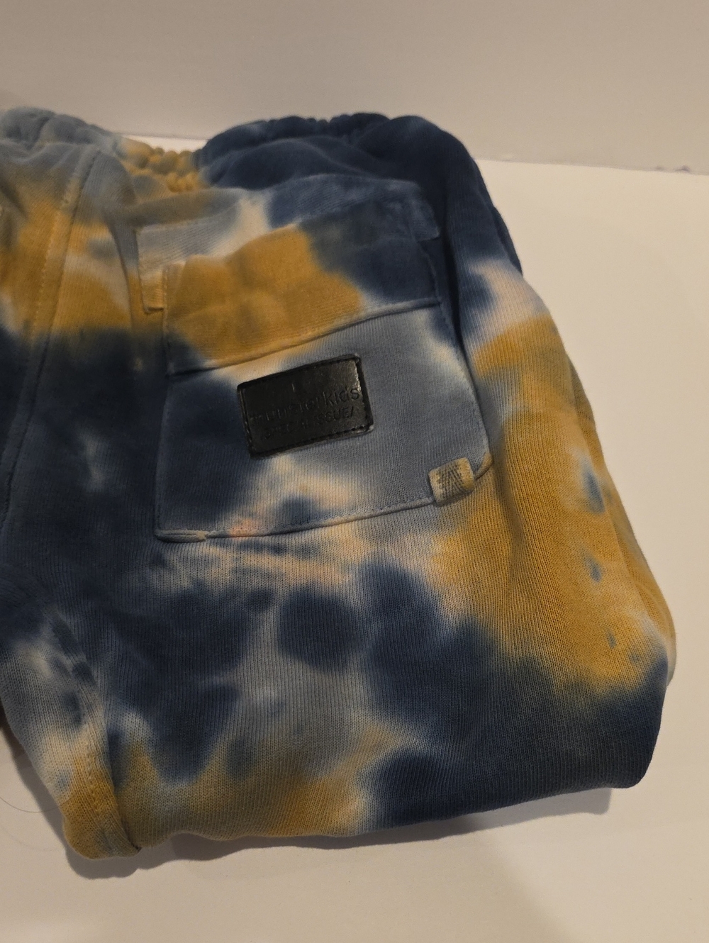Munster Kids Tie-Dye Jogger Pants - Blue & Mustard Size 3 T - Picture 8 of 11